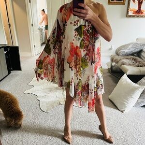Analili Silk Floral Dress